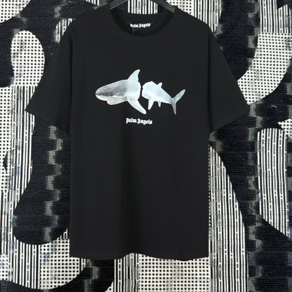 Palm Angels Men's round neck T-shirt with short sleeves